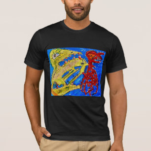 T-shirt rouge et jaune