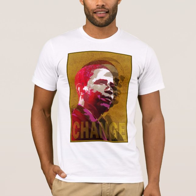 T-shirt Rouge et or de Barack Obama Rasta (Devant)