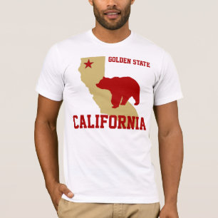 T-shirt Rouge et or la Californie