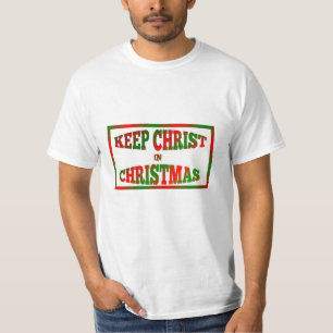 T-shirt Rouge et Vert Garder le Christ dans les chemises d