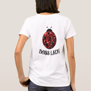 T-shirt Rouge étincelant Ladybug BOSS LADY Personnaliser