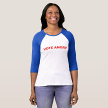 Rouge fâché de chemise de vote sur le bleu