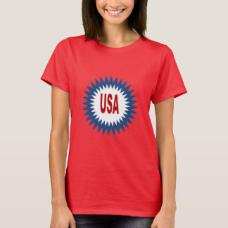 T-shirt rouge femme SOLEIL USA