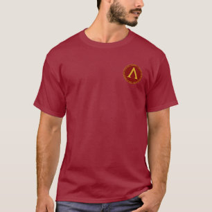 T-shirt Rouge foncé de Leonidas I et chemise de joint d'o