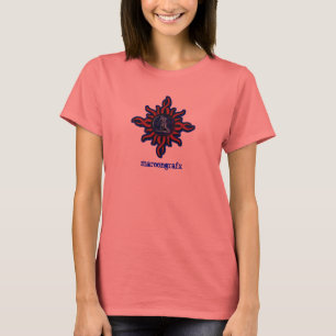T-shirt Rouge foncé de tribal
