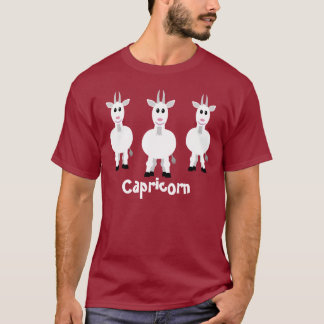 T-shirt Rouge foncé personnalisable de Capricorne de