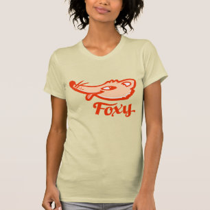 T-shirt rouge foxy fox dames jaune