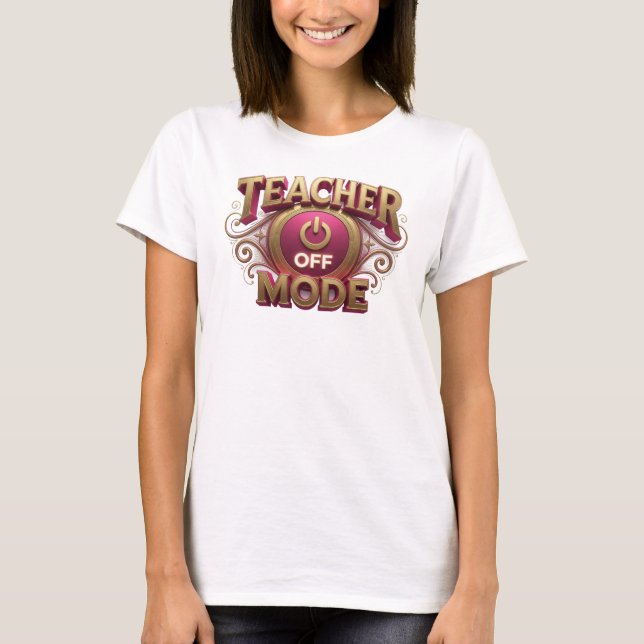 T-shirt Rouge frappant MODE D'ENSEIGNEMENT DÉACTIVÉ Créati (Devant)