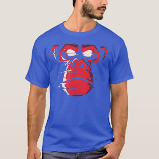 T-shirt Rouge Gorille en colère Singe Ape Chimp