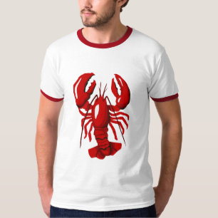 T-shirt rouge Homard Mens Ringer