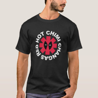 T-shirt Rouge Hot Chimichangas Masque Visage Classique