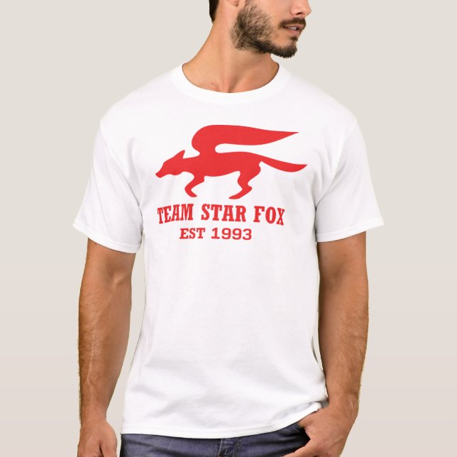T-shirt rouge indispensable Star Fox Emblem (Devant)