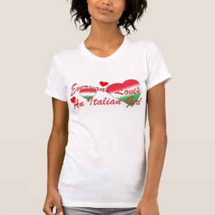 T-shirt Rouge italien de fille d'amours