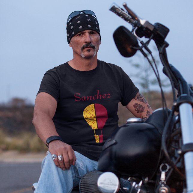 T-shirt Rouge Jaune Nouveau-Mexique Zia Hot Air Balloon (Créateur téléchargé)