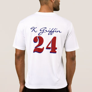 T-shirt rouge "K. Griffin #24" de Killosopher