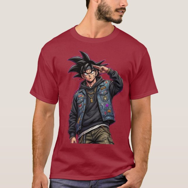 T-shirt rouge manga (Devant)