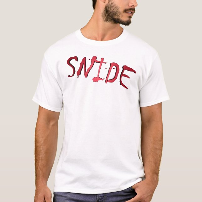 T-shirt rouge narquois de logo (Devant)