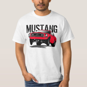 T-shirt rouge noir Mustang