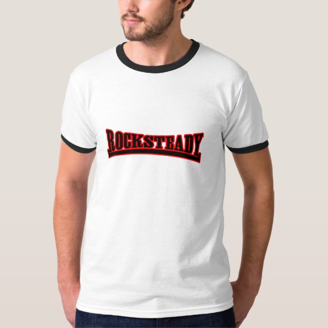 T-shirt Rouge noir Rocksteady (Devant)