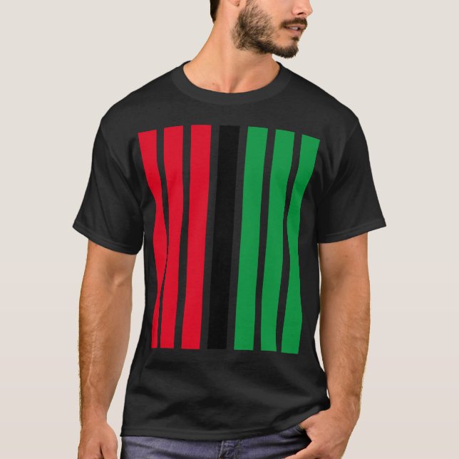 T-shirt rouge noir vert Kwanzaa (Devant)