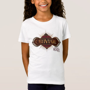 T-Shirt Rouge & Or Art Déco Obliviate Spell Graphisme
