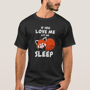 T-shirt Rouge Panda I Sleep Pandabear Pajamas Panda Rouge