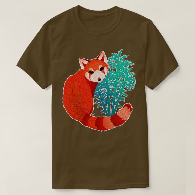 T-shirt Rouge Panda Light BG (Design devant)