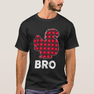 T-shirt Rouge Plaid Bro Écureuil de Noël Correspondant Fam