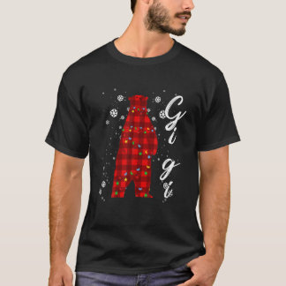 T-shirt Rouge Plaid Gigi Ours Correspondant Famille Pyjama