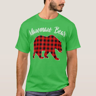 T-shirt Rouge Plaid Mawmaw Oear Correspondant Famille de B