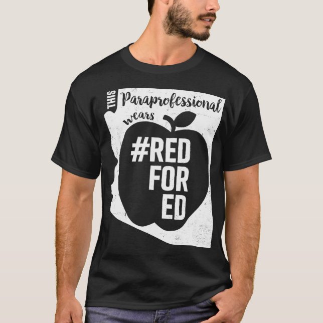 T-shirt Rouge Pour Ed Arizona Paraprofessionnel Para T (Devant)