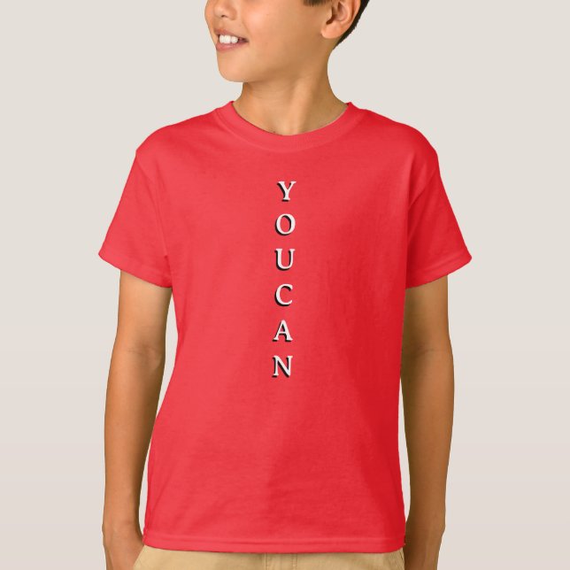 t-shirt rouge pour enfants garçons décontracté (Devant)