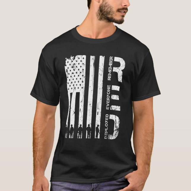 T-shirt Rouge Rappelez-vous que tout le monde déployé vend (Devant)