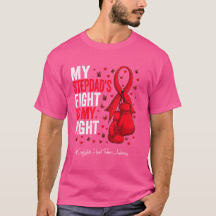 T-shirt Rouge Ribbon Stepdad Congestive Défaillance cardia