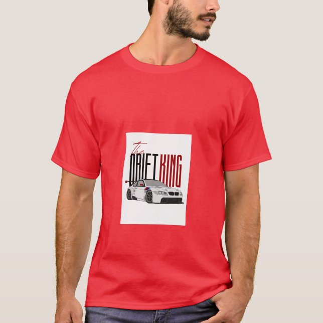 T-shirt rouge roi de la dérive (Devant)