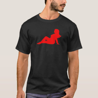 T-shirt ROUGE sinueux de fille de bavette