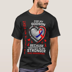 T-shirt Rouge Son combat est mon combat Godson Chd Awarene