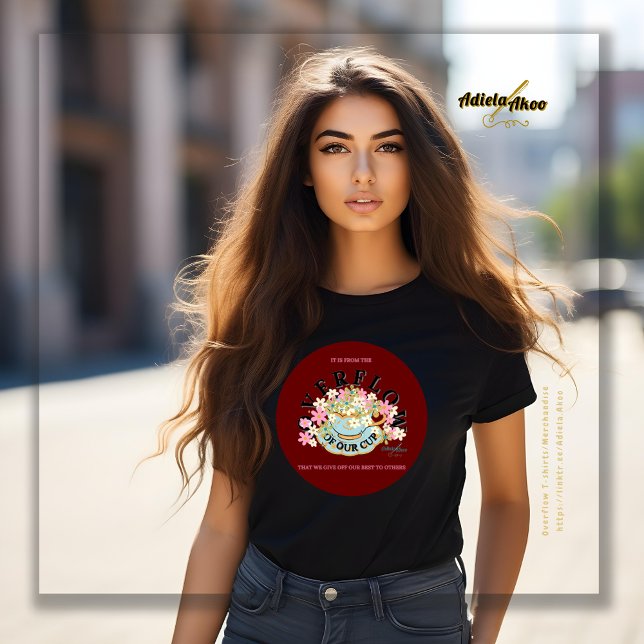 T-shirt rouge SURFLUX de la poète Adiela Akoo (Overflow T-shirts by Adiela Akoo. Shop my store 4 matching totes, pillows, phone grips, mugs & more!)