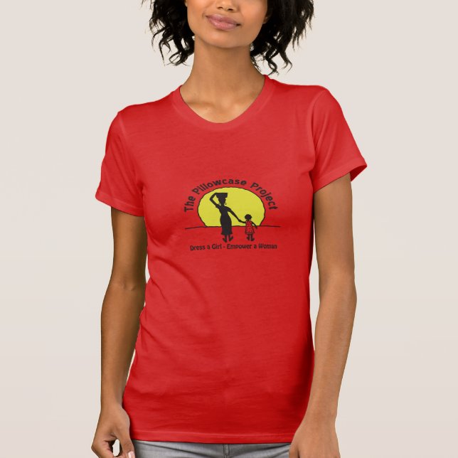 T-shirt Rouge - T doux féminin (Devant)