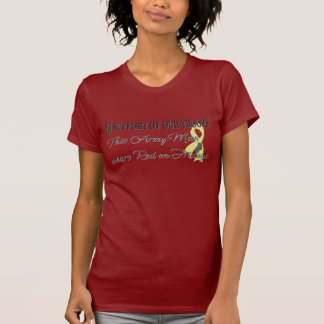 T-shirt Rouge vendredi de maman d'armée