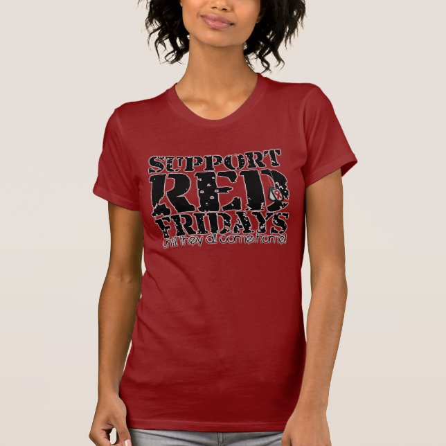 T-shirt Rouge vendredi de soutien (Devant)