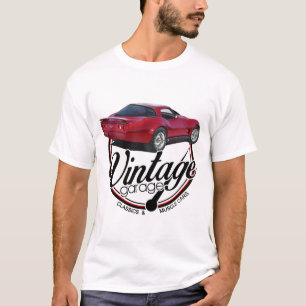 T-shirt Rouge vintage Corvette de garage
