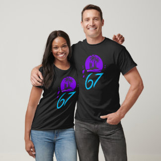 T-shirt Rouge Violet Rétro 67 