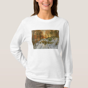 T-shirt Rougeoyé avec des teintes de même des heures