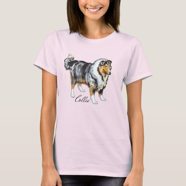 T-shirt Rough Collie (Devant)