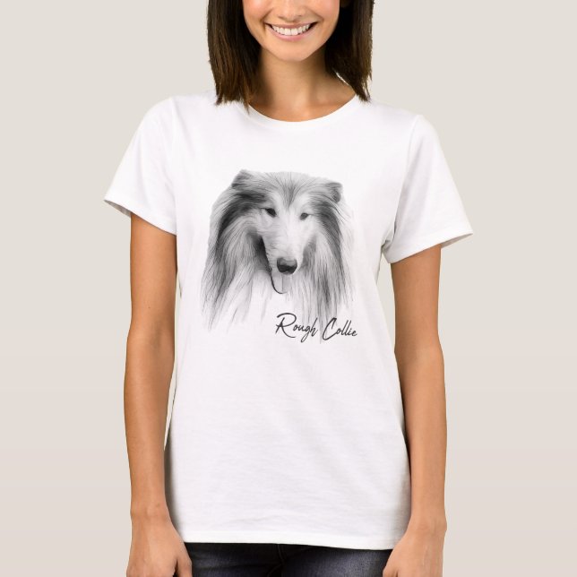 T-shirt Rough Collie Chien (Devant)