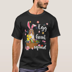 T-shirt Rough Collie Joyeux Jour de Pâques Oeuf coloré de