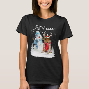 T-shirt Rough Collie Père Noël Chien Noël Snowman Xmas Paj