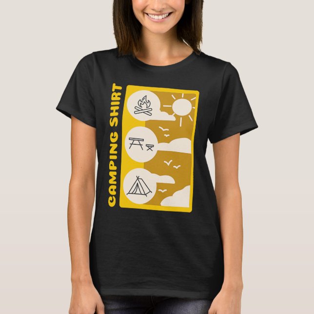 T-shirt Roughit Fire Picnic Table Tente Camping (Devant)