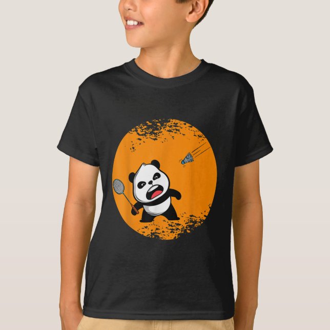 T-shirt Roulé Panda Ours Arbuste Esprit Animal Géant Rol (Devant)